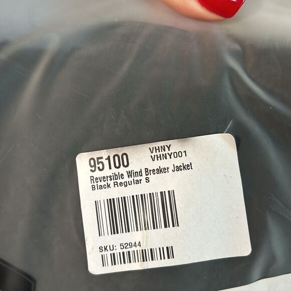 VHNY Reversible Windbreaker Jacket - Black size Small NWT - Picture 5 of 9